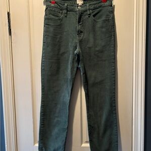 J. Crew Forest Green Corduroy Trousers
